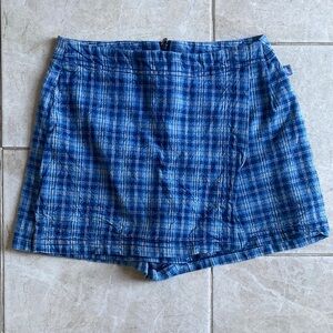 BIA Born In America USA Vintage Blue Plaid Skort